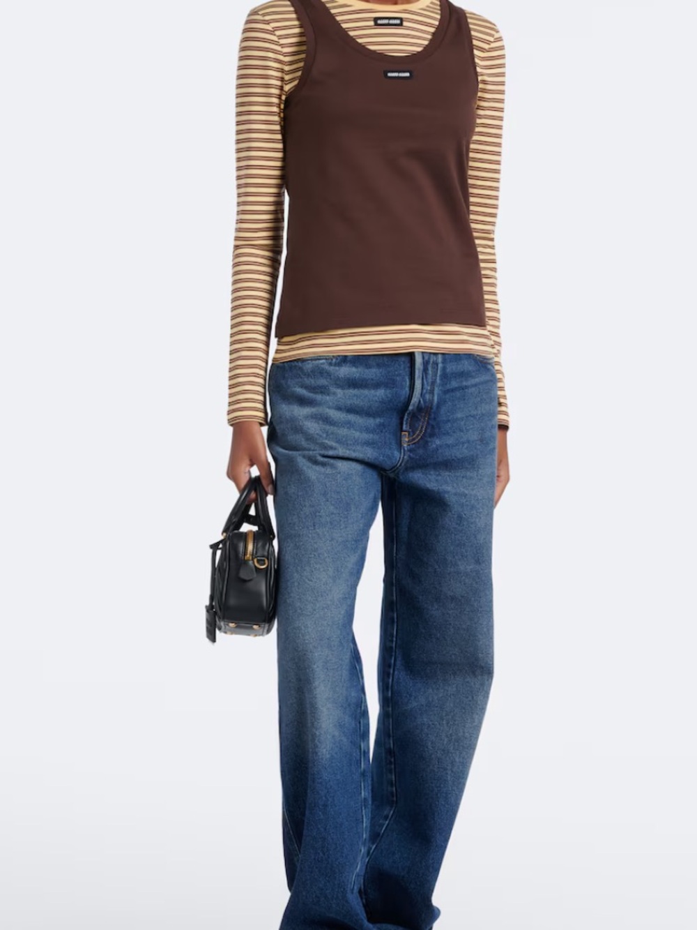 Miu Miu Cotton Jersey Brown Tank ONLY Brand New with Taga